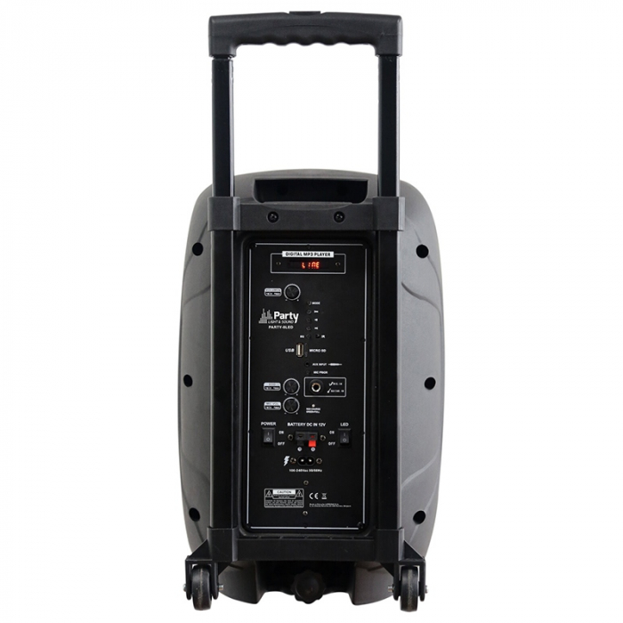 BOXA PORTABILA ILUMINATA LED 8"/20CM 70W RMS CU USB/SD/BT/FM [3]