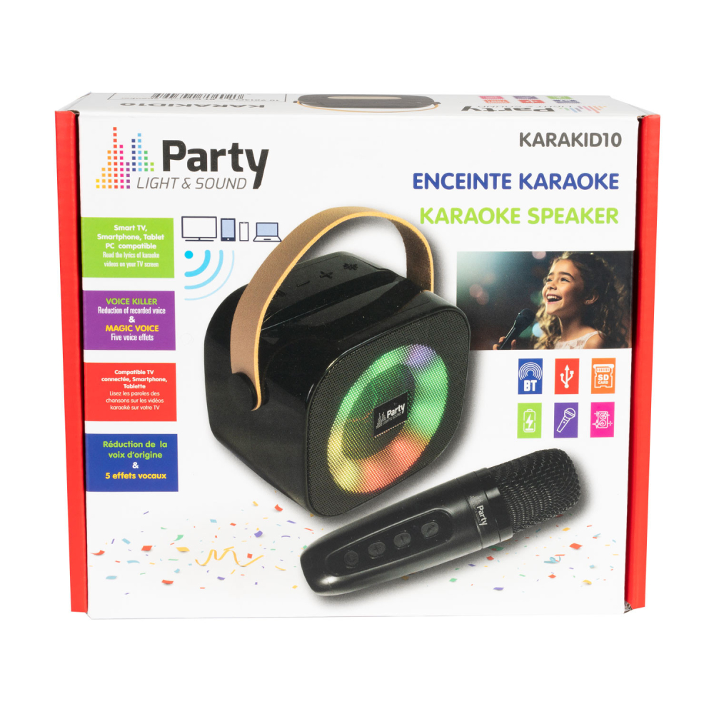 BOXA PORTABILA KARAOKE CU 1 MICROFON FUNTIE BT/USB/TWS [8]
