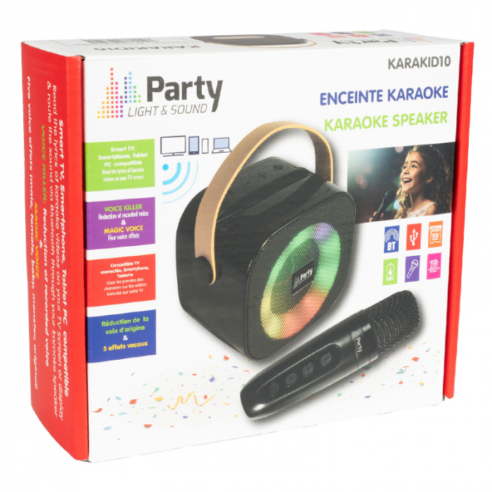 BOXA PORTABILA KARAOKE CU 1 MICROFON FUNTIE BT/USB/TWS [7]