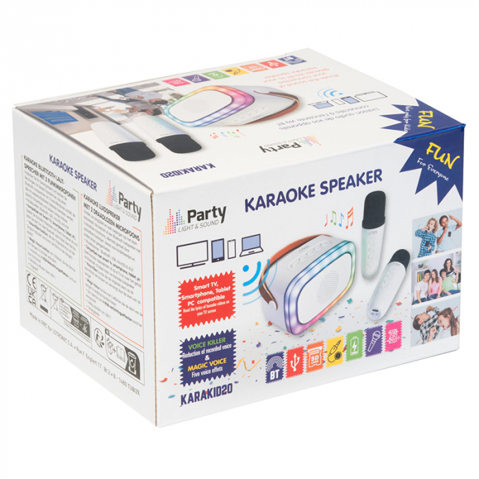 BOXA PORTABILA KARAOKE CU 2 MICROFOANE FUNCTIE BT/USB/TWS [4]
