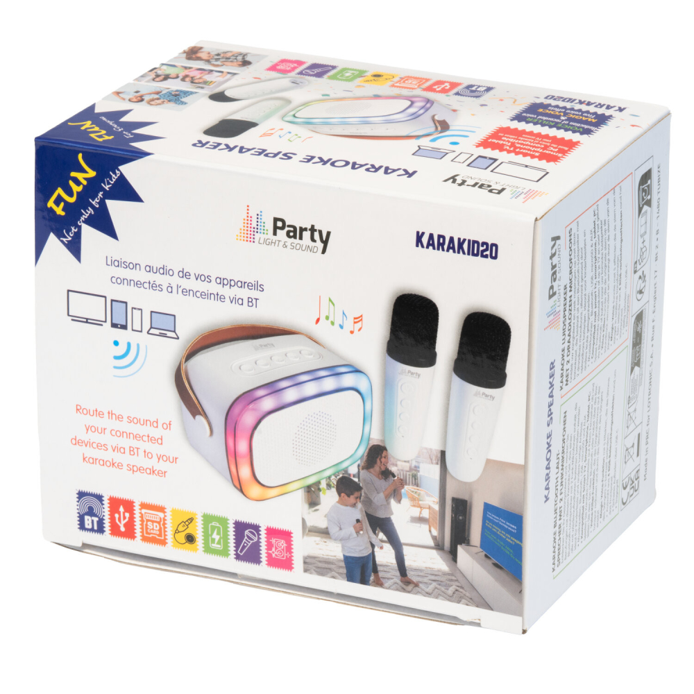 BOXA PORTABILA KARAOKE CU 2 MICROFOANE FUNCTIE BT/USB/TWS [9]