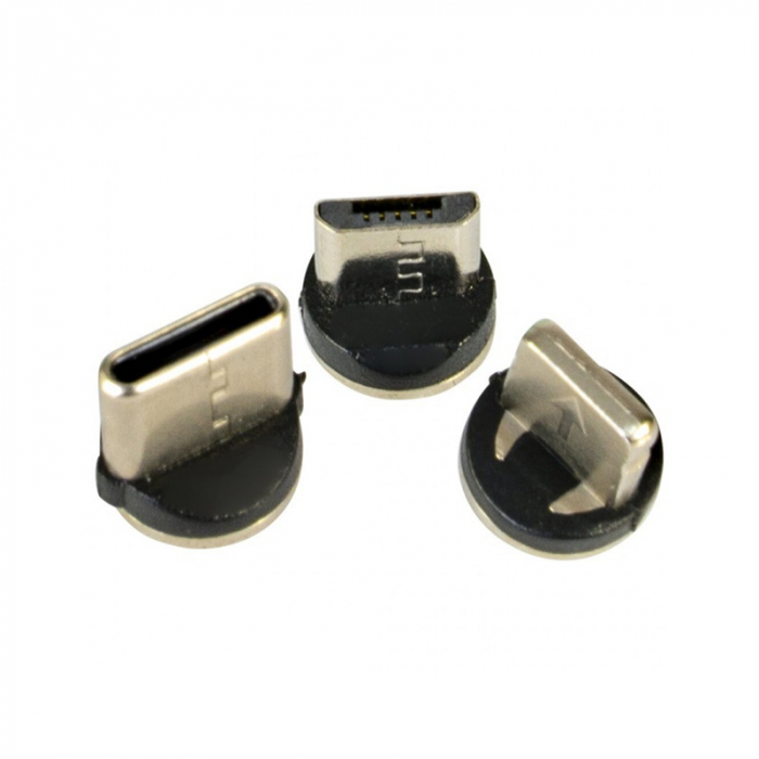 CABLU 1M 3IN1 TIP C/IPHONE/MICRO USB ILUMINAT LED ALBASTRU [4]