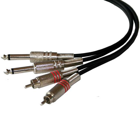 CABLU 2RCA TATA/2 JACK 6.35 MONO 1.50M [1]