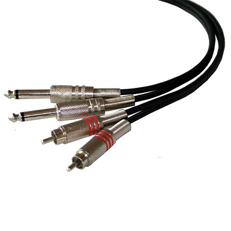 CABLU 2RCA TATA/2JACK 6.35 MONO 3M [1]