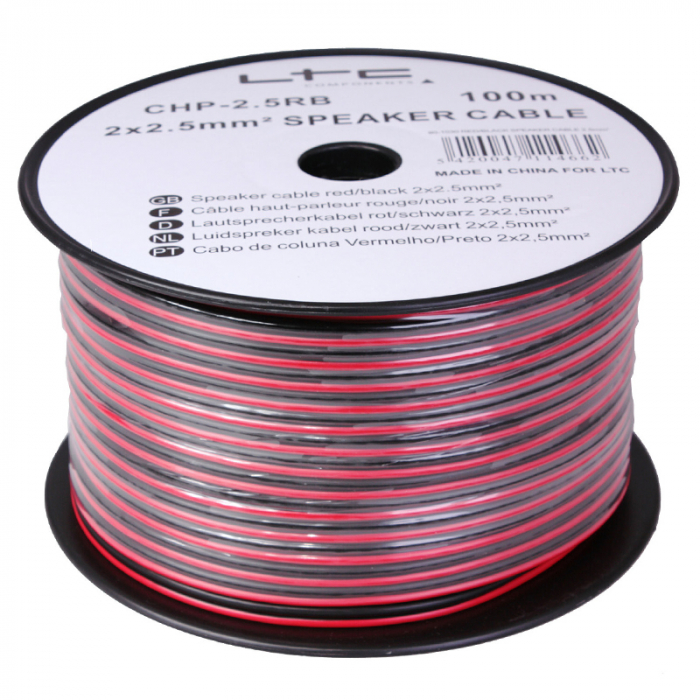 CABLU DIFUZOR ROSU/NEGRU 2X2,5MM2 100M [2]