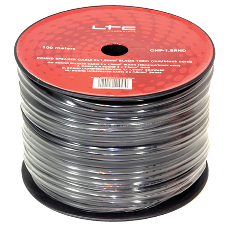CABLU DIFUZOR ROTUND 2X1.5MM 100M NEGRU [1]