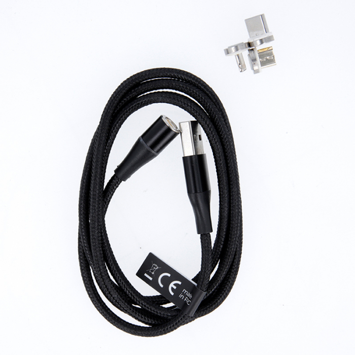 CABLU MAGNETIC 3IN1 USB-C/LIGHTNING/MICRO USB 1M 3A - NEGRU [5]