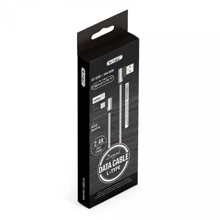 CABLU MICRO USB 1M DIAMOND EDITION - ARGINTIU [3]
