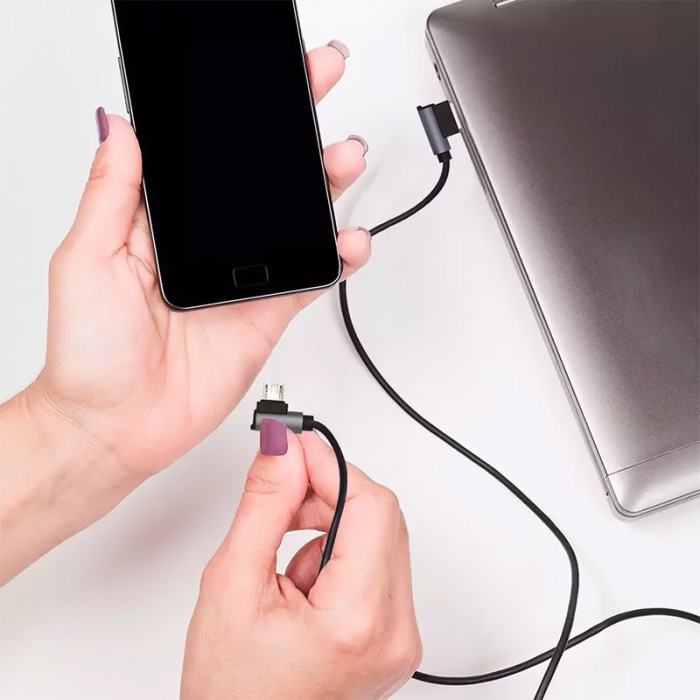 CABLU MICRO USB 1M DIAMOND EDITION - NEGRU [4]