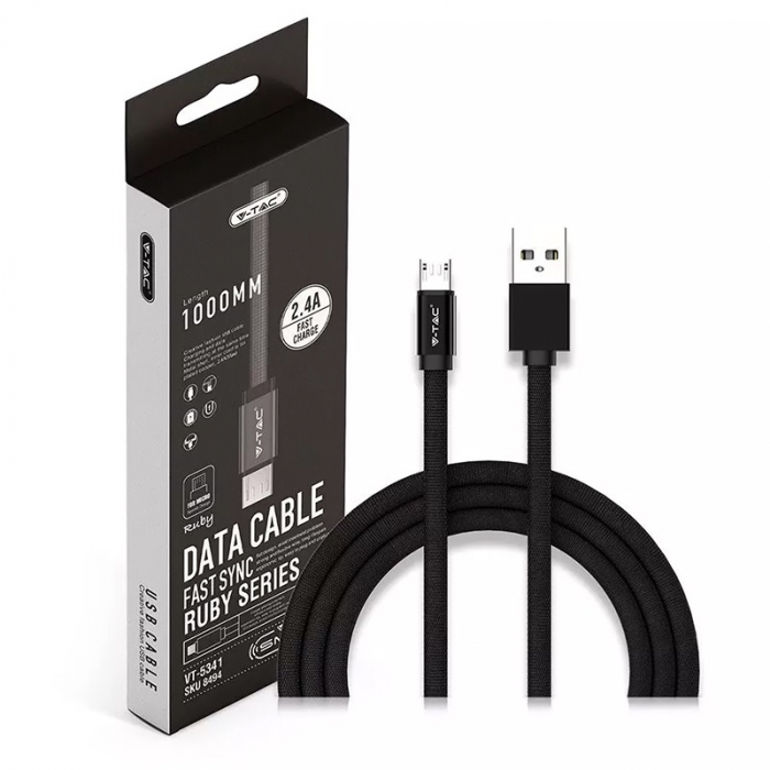 CABLU MICRO USB 1M RUBY EDITION - NEGRU [3]