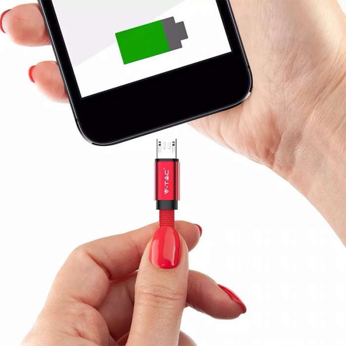 CABLU MICRO USB 1M RUBY EDITON - ROSU [4]