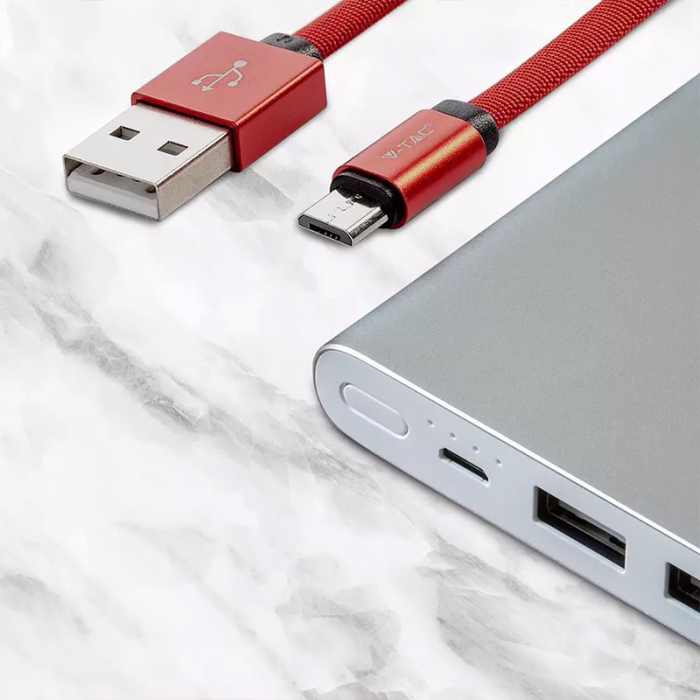 CABLU MICRO USB 1M RUBY EDITON - ROSU [5]