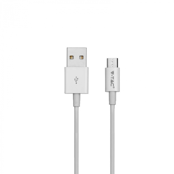 CABLU MICRO USB 1M SILVER EDITON - ALB [2]