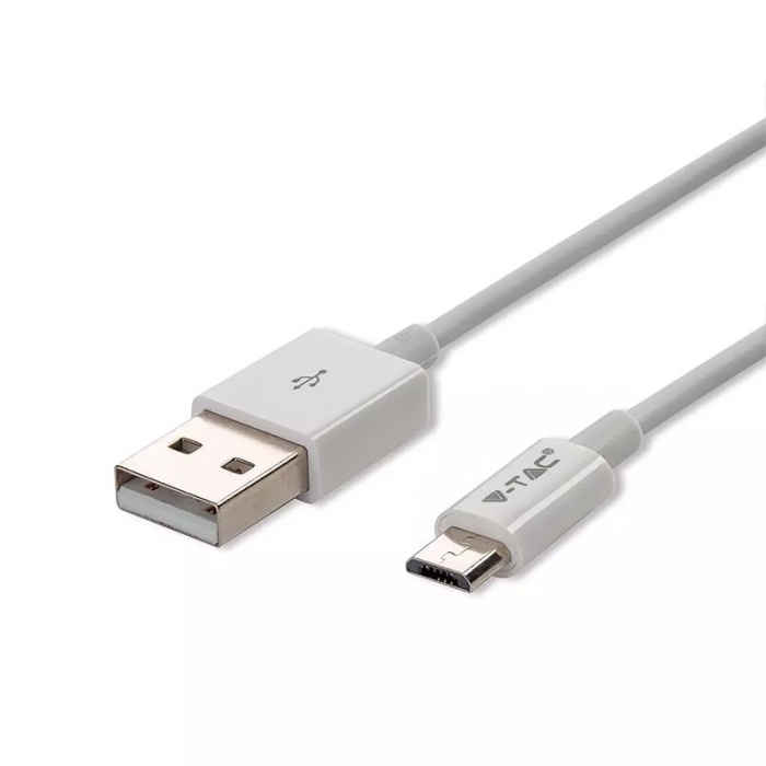 CABLU MICRO USB 1M SILVER EDITON - ALB [3]