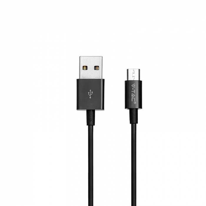 CABLU MICRO USB 1M SILVER EDITON - NEGRU [2]