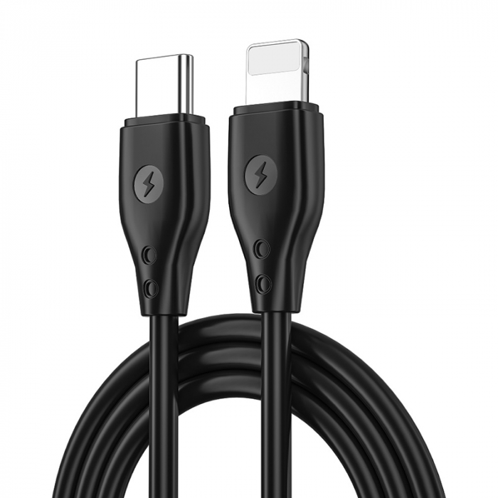 CABLU USB-C - LIGHTNING 1.2M 30W - negru [2]