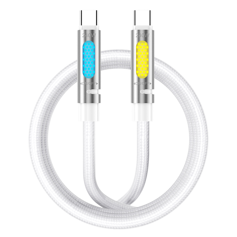 CABLU USB-C - USB - C 1.2M 240W CU RGB SI AROMATHERAPY - ALB [2]