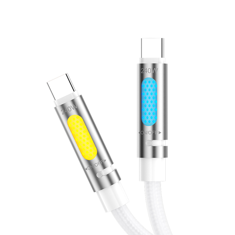 CABLU USB-C - USB - C 1.2M 240W CU RGB SI AROMATHERAPY - ALB [4]