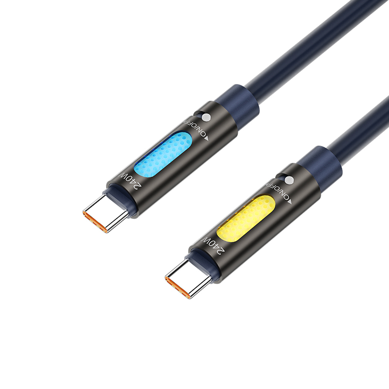 CABLU USB-C - USB - C 1.2M 240W CU RGB SI AROMATHERAPY - NEGRU [3]