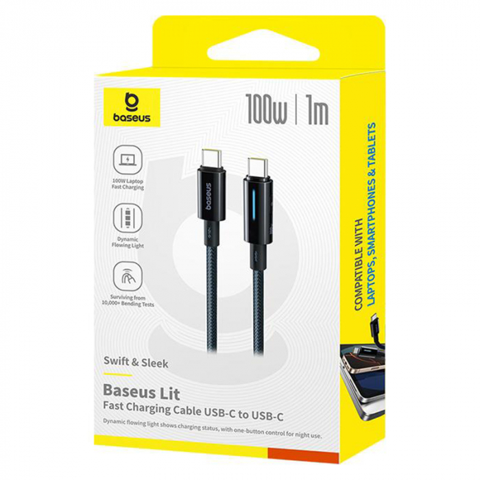 CABLU USB-C - USB-C 100W 2M BASEUS - NEGRU [6]