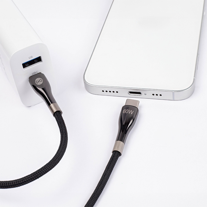 CABLU USB C - USB C 2M 60W - NEGRU [4]