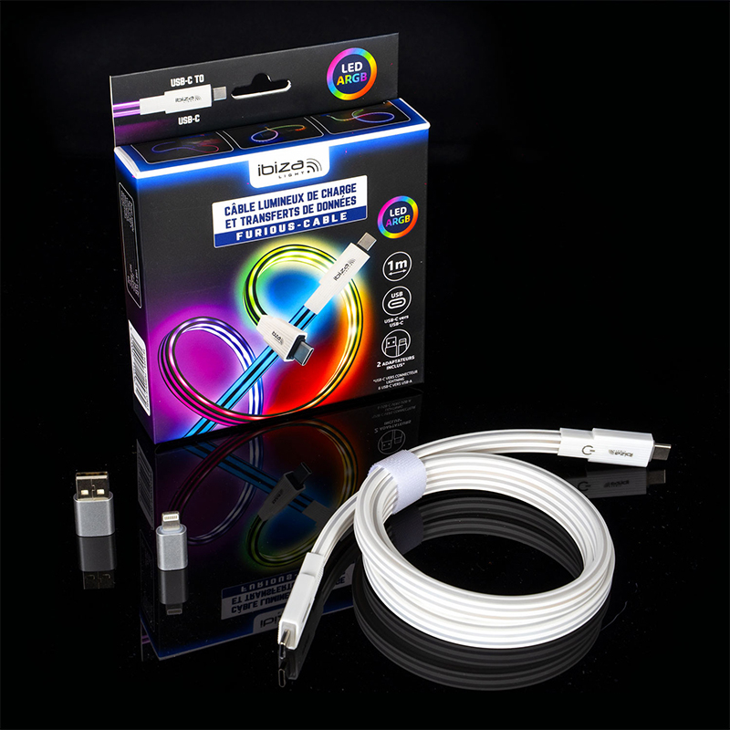 CABLU USB-C - USB-C FAST CHARGE 1M ILUMINAT LED [9]