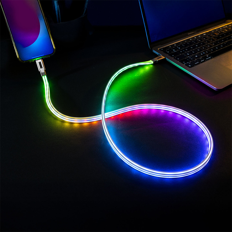 CABLU USB-C - USB-C FAST CHARGE 1M ILUMINAT LED [7]