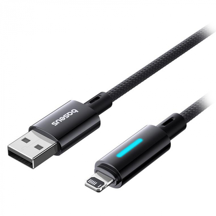 CABLU USB - LIGHTNING 2.4A 1M BASEUS - NEGRU [3]