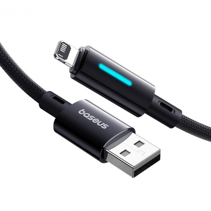 CABLU USB - LIGHTNING 2.4A 1M BASEUS - NEGRU [4]