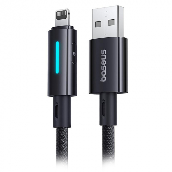 CABLU USB - LIGHTNING 2.4A 1M BASEUS - NEGRU [5]