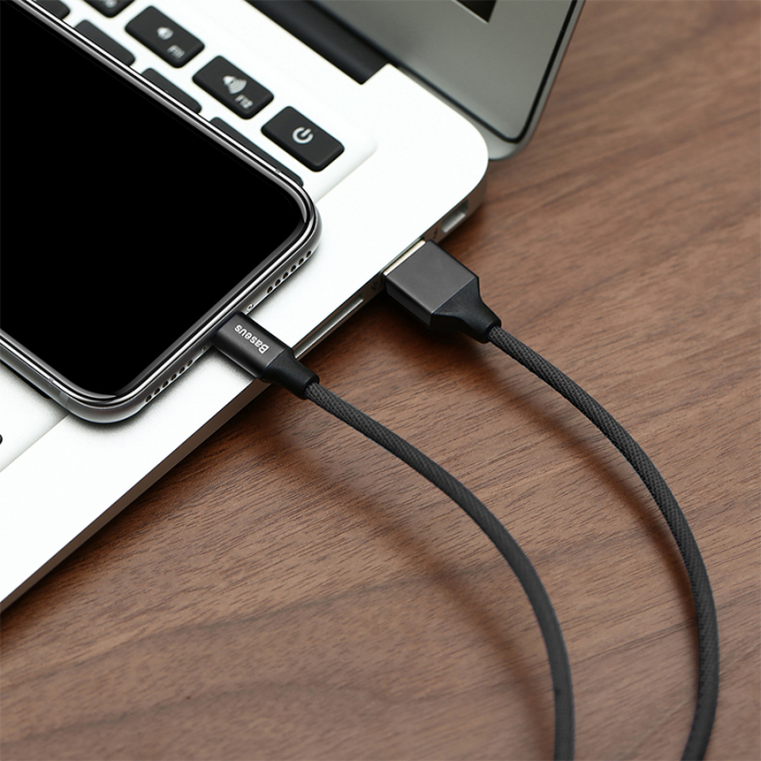 CABLU USB -LIGHTNING 2A 1.2M BASEUS - NEGRU [10]