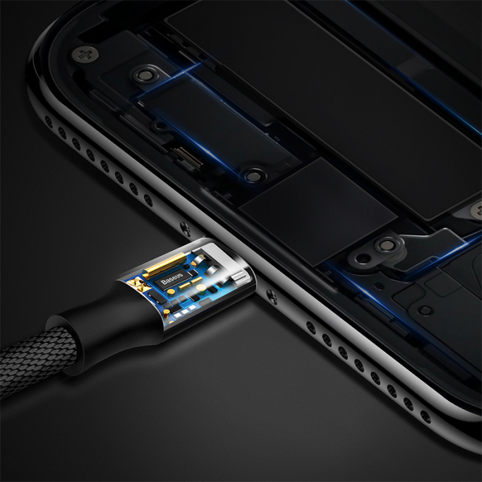 CABLU USB -LIGHTNING 2A 1.2M BASEUS - NEGRU [9]