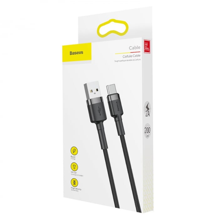 CABLU USB - USB-C 2A 2M BASEUS - GRI/NERGU [7]