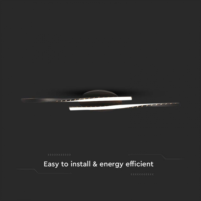 Candelabru LED 12W 3000K 94.5x6cm - negru [5]