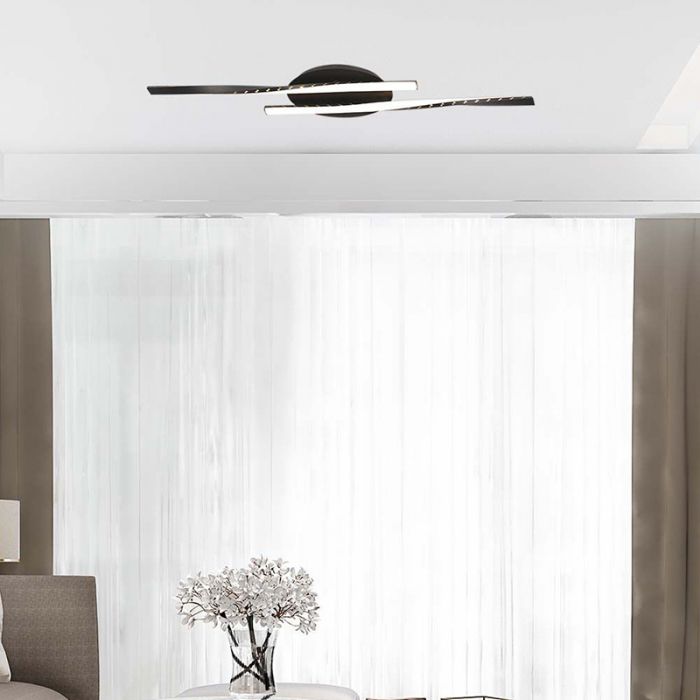Candelabru LED 12W 3000K 94.5x6cm - negru [7]
