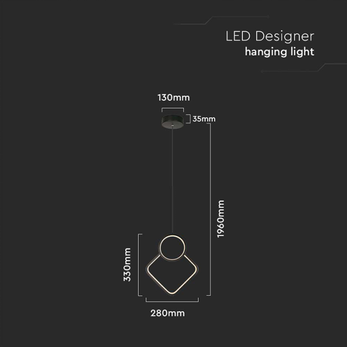CANDELABRU LED 12W 3000K - NEGRU [3]
