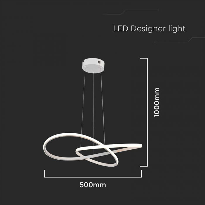 CANDELABRU LED 20W 3000K 50X100CM - ALB [3]