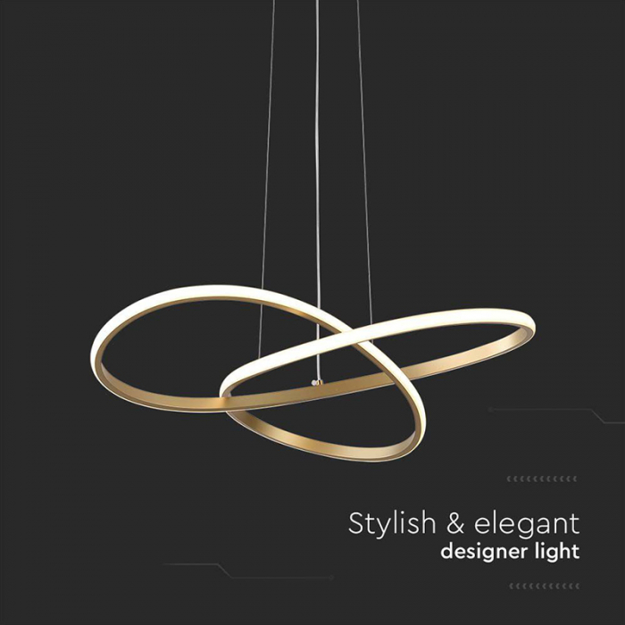 Candelabru LED 20W 3000K 50x100cm - auriu [5]