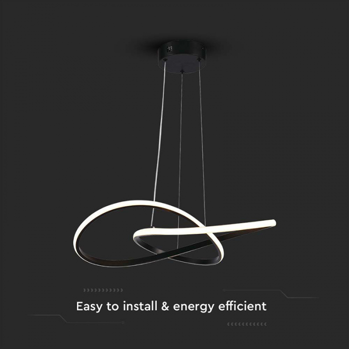 Candelabru LED 20W 3000K 50x100cm - negru [4]