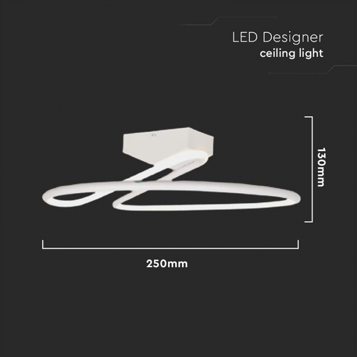 Candelabru LED 20W 4000K 25x13cm - alb [3]