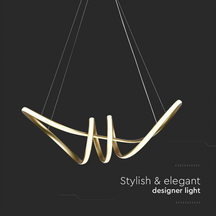 Candelabru LED 24W 3000K 72x30x100cm - auriu [5]