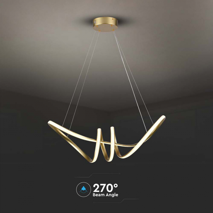 Candelabru LED 24W 3000K 72x30x100cm - auriu [6]