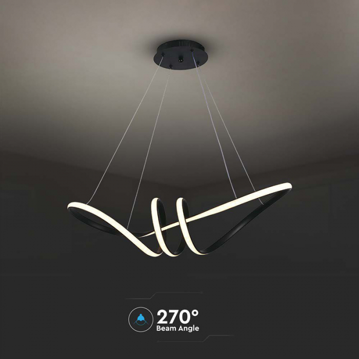 Candelabru LED 24W 3000K 72x30x100cm - negru [6]