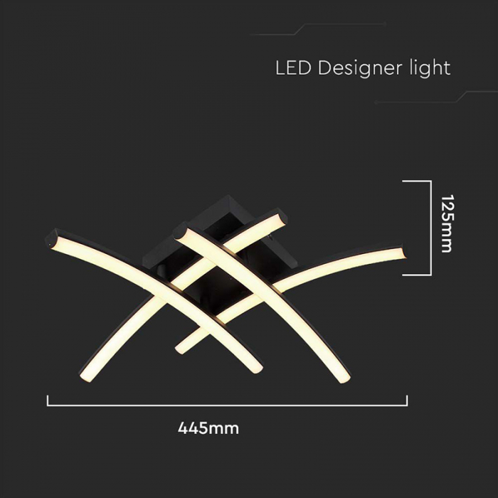 Candelabru LED 24W 3000K - negru [3]