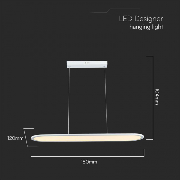 Candelabru LED 24W 80x100cm 4000K - alb [3]
