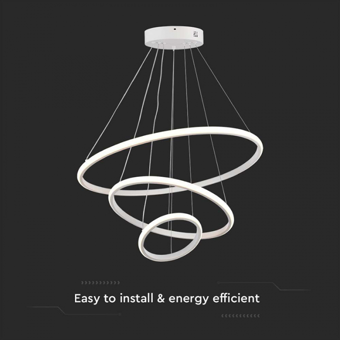 Candelabru LED 32W 3000K 60x40x100cm - alb [4]