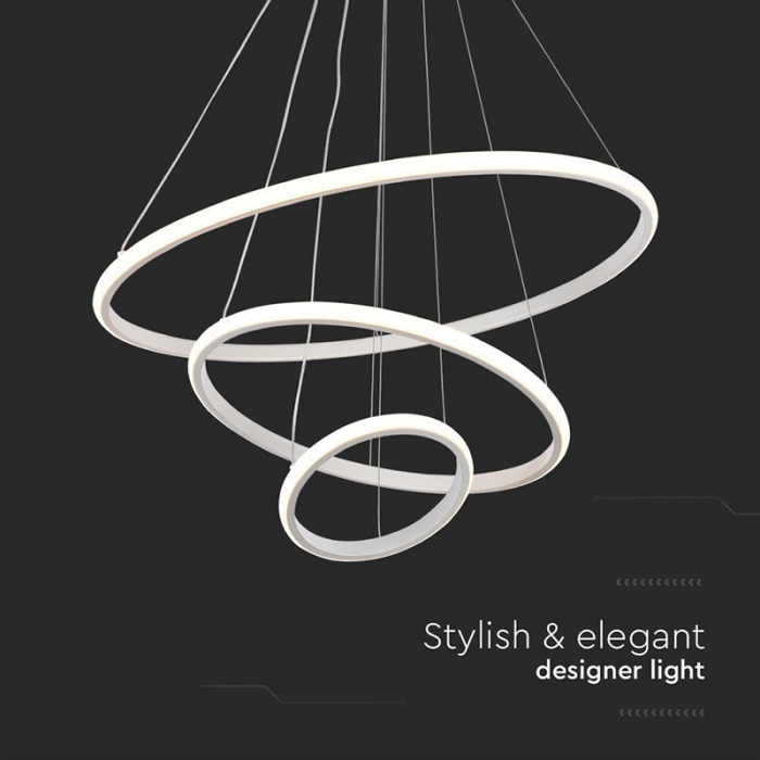 Candelabru LED 32W 3000K 60x40x100cm - alb [5]