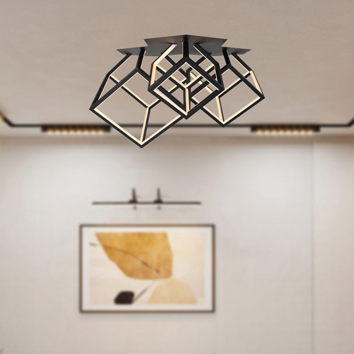 Candelabru LED 46W 3000K 64.5x55x42cm - negru [7]