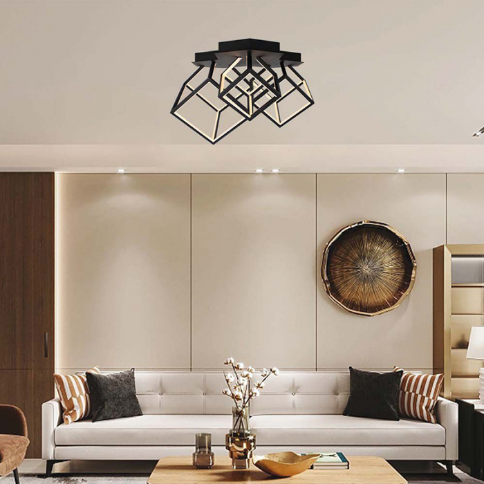 Candelabru LED 46W 3000K 64.5x55x42cm - negru [6]