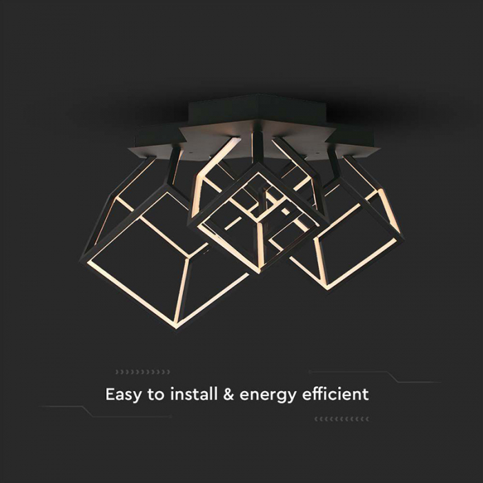 Candelabru LED 46W 3000K 64.5x55x42cm - negru [4]